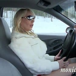 MonicaMilf s car breakdown in the norwegian winter